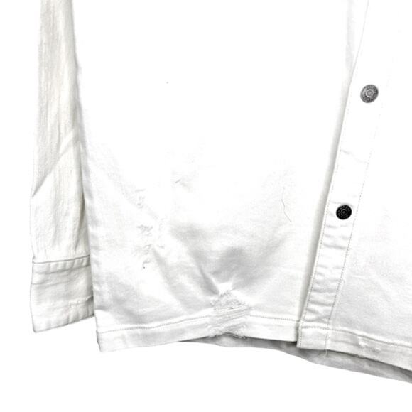 NWT SER•O•YA Marcus Shirt Snap Closure Pockets Distressed Shacket Size XLarge - Picture 7 of 15